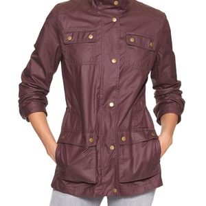 Banana Republic Waxed Burgundy Light Jacket